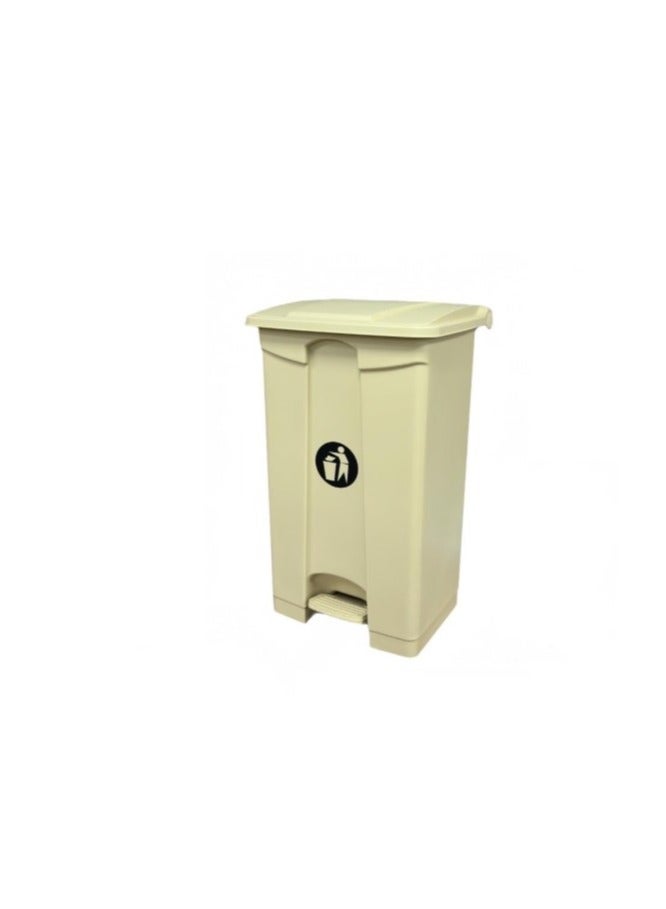 100L Heavy Duty Pedal Bin Beige  - Image 3