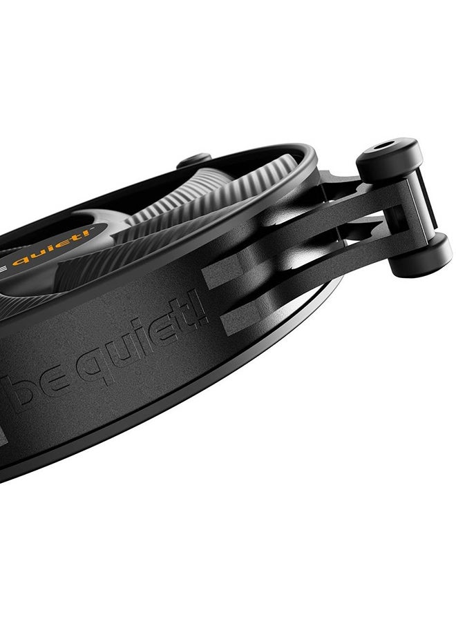 be quiet! Shadow Wings 2 140mm PWM Case Fan, Ultra-Silent 14.9 dB(A), 900 RPM, 49.8 CFM, 0.58 mm H₂O, Anti-Vibration Mounts, 4-Pin PWM Control, Black | BL087 - Image 3