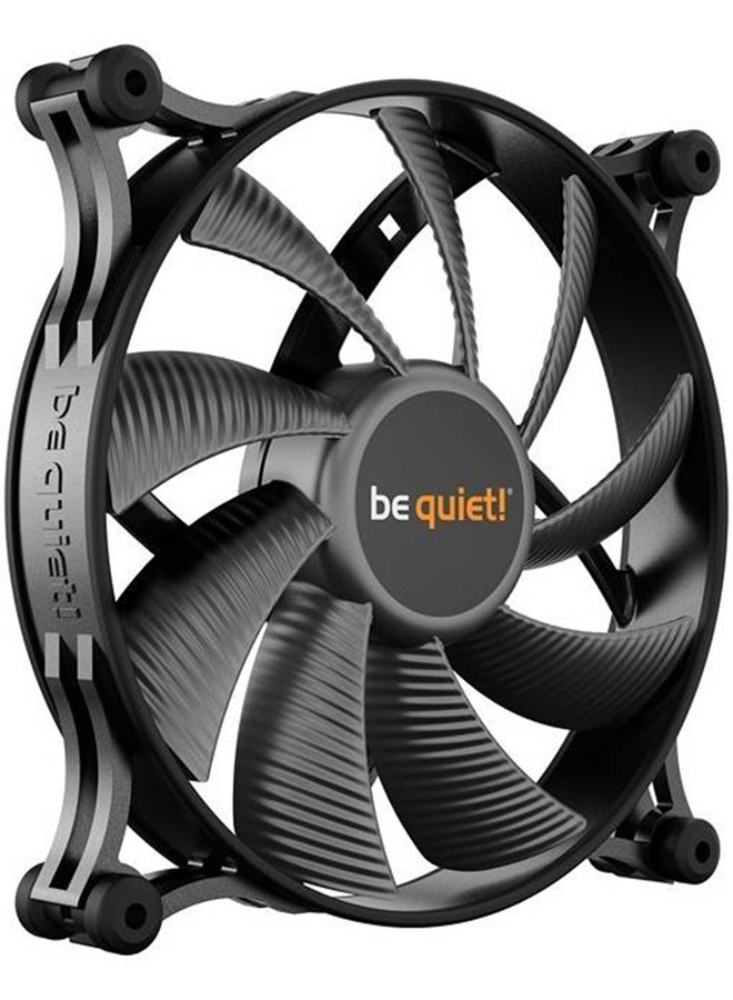 be quiet! Shadow Wings 2 140mm PWM Case Fan, Ultra-Silent 14.9 dB(A), 900 RPM, 49.8 CFM, 0.58 mm H₂O, Anti-Vibration Mounts, 4-Pin PWM Control, Black | BL087 - Image 1