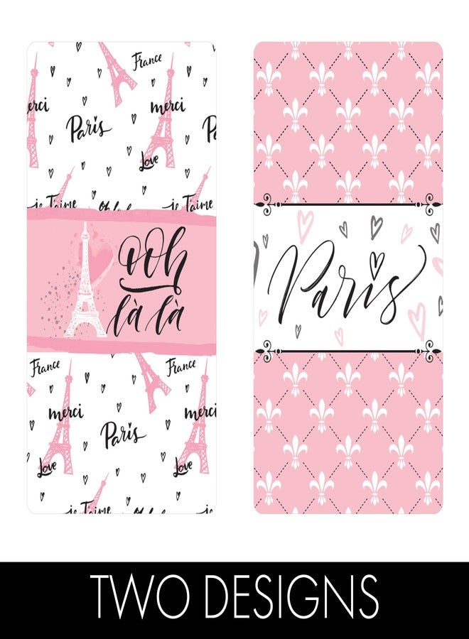 DISTINCTIVS Paris Birthday Party Mini Candy Bar Wrappers - Eiffel Tower Paris Party Favor Decorations - 42 Count - Image 3