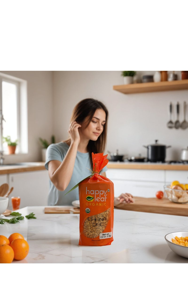 happy leaf organic Organic Chana Dal 1kg - Image 3