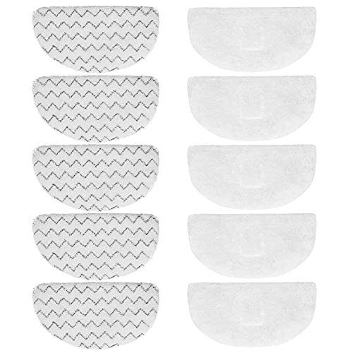 FFsign 10 Pack Replacement Steam Mop Pads for Bissell Powerfresh Steam Mop 1940 1440 1544 1806 2075 Series, Model 19402 19404 19408 19409 1940a 1940f 1940q 1940t 1940w B0006 B0017, Washable Cleaning Pads - Image 1