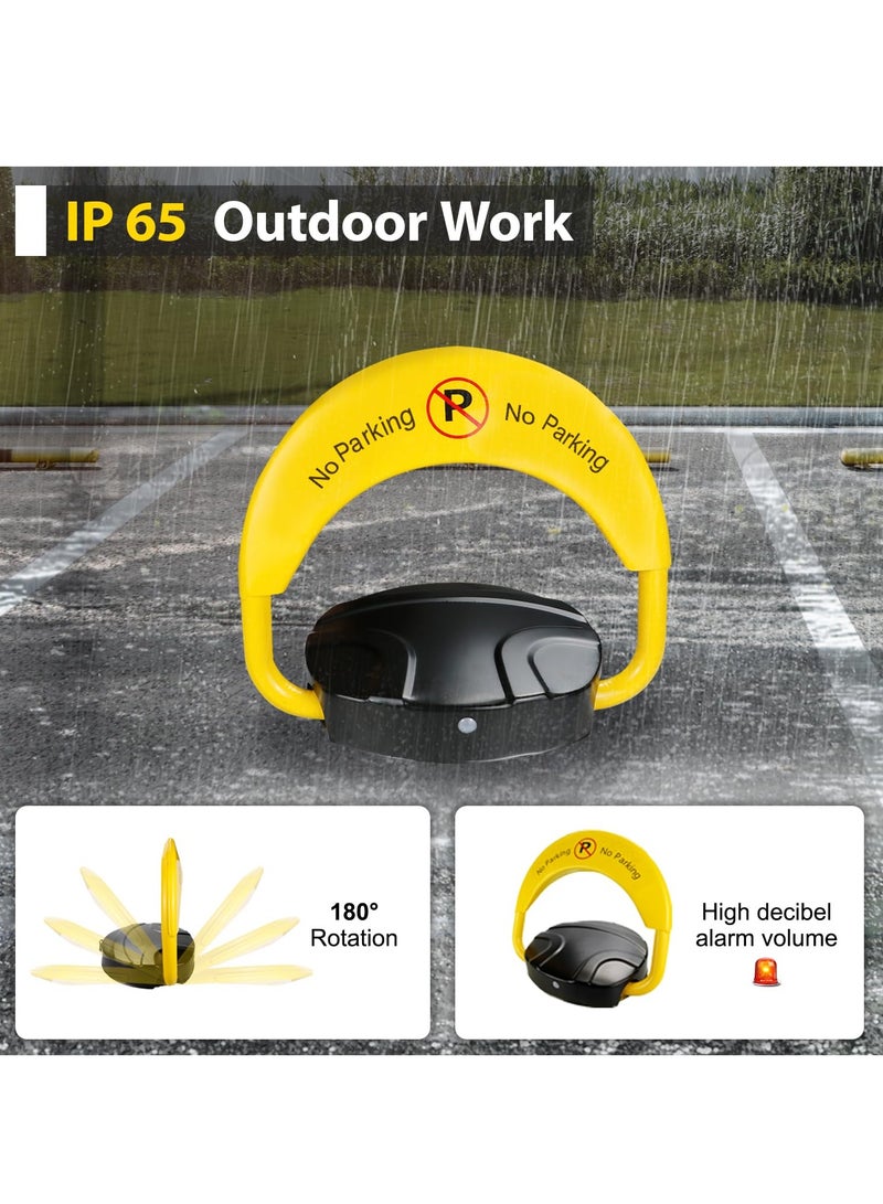 نكومي قفل وقوف السيارات عن بعد، سياج أوتوماتيكي مقاوم للماء قابل للطي لوقوف السيارات مع 2 جهاز تحكم عن بعد (30 م) ومفتاح، قفل وقوف السيارات عن بعد، واقي ممر السيارات للمنزل، المكتب - Image 3