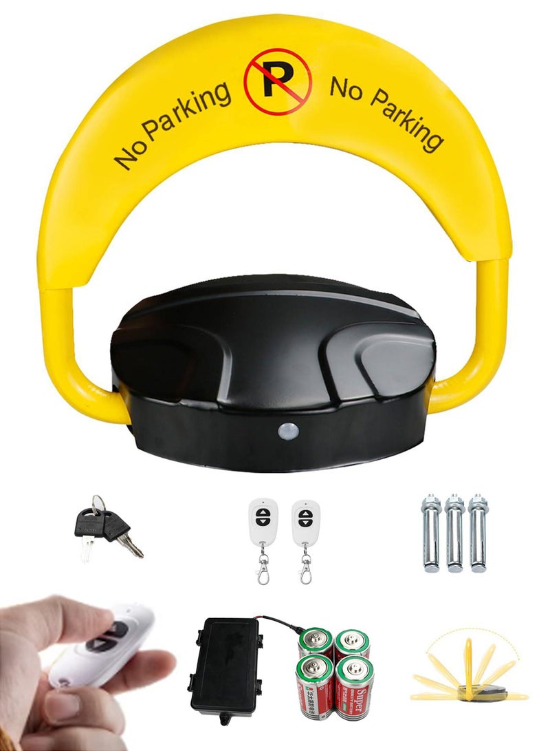 نكومي قفل وقوف السيارات عن بعد، سياج أوتوماتيكي مقاوم للماء قابل للطي لوقوف السيارات مع 2 جهاز تحكم عن بعد (30 م) ومفتاح، قفل وقوف السيارات عن بعد، واقي ممر السيارات للمنزل، المكتب - Image 1