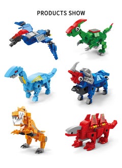 LELE BROTHER 6 in 1 Dinosaurs Building Blocks Set, Dinosaur Mecha Building Toys, Dinosaur Transforming Toy Set, STEM Learning Building Blocks Set, Gifts for Kids Age 6+ Year Old (669 PCS)  - Image 3