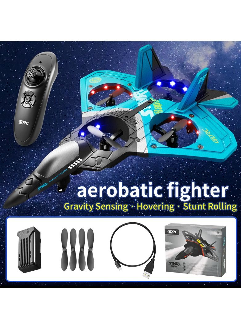 AROAQ V17 Jet Fighter Stunt Remote Control Airplane 2.4GHz Remote Plane with 360°Stunt Spin Remote - Image 1