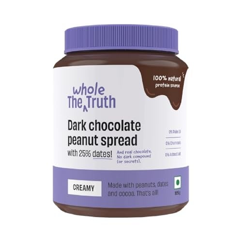 The Whole Truth - Supersaver Pack | Dark Chocolate Peanut Spread | 925 g | Creamy | No Artificial Sweeteners | No Gluten | No Preservatives | 100% Natural Protein Source - Image 1