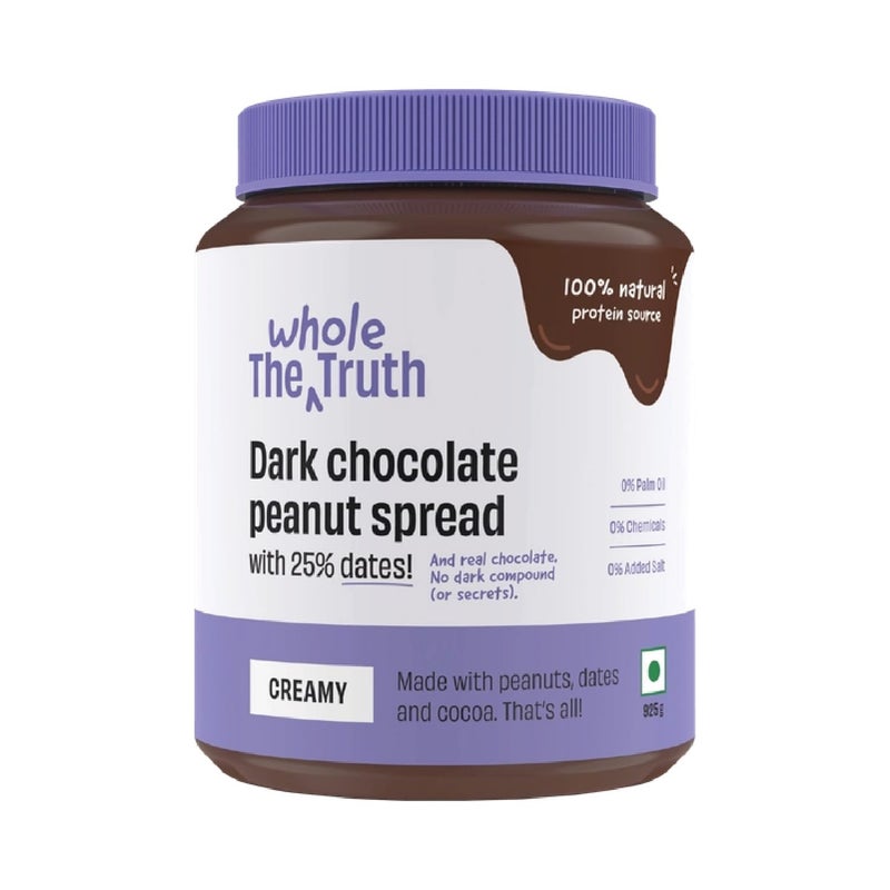 The Whole Truth - Supersaver Pack | Dark Chocolate Peanut Spread | 925 g | Creamy | No Artificial Sweeteners | No Gluten | No Preservatives | 100% Natural Protein Source - Image 5