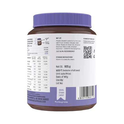 The Whole Truth - Supersaver Pack | Dark Chocolate Peanut Spread | 925 g | Creamy | No Artificial Sweeteners | No Gluten | No Preservatives | 100% Natural Protein Source - Image 2