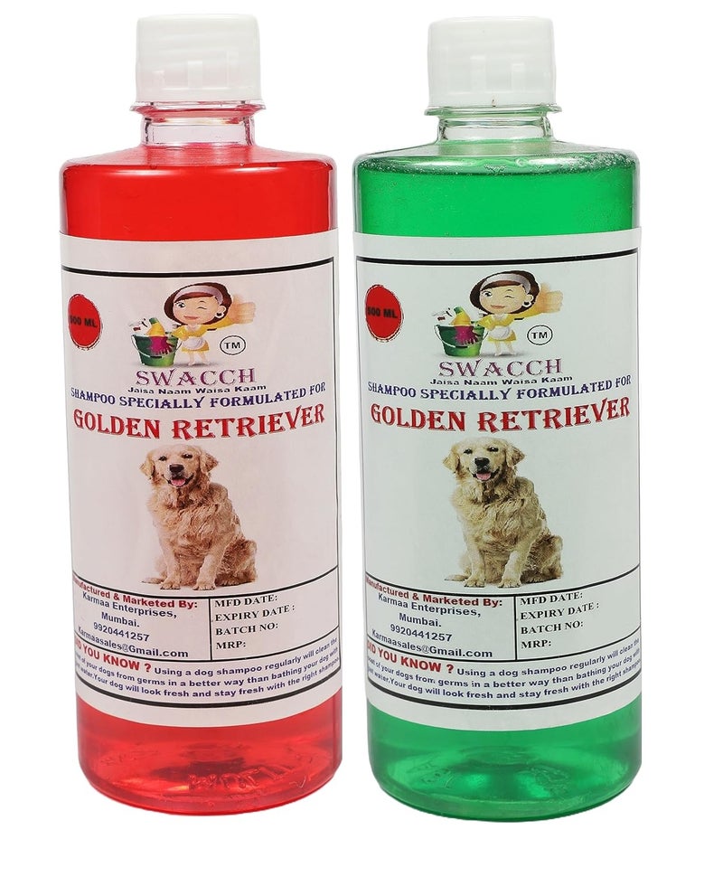 SWACCH Shampoo Specially FORMULATED for Golden Retriever 500ML Combo Pack of 2 Jasmine NEEM ALOVERA - Image 2