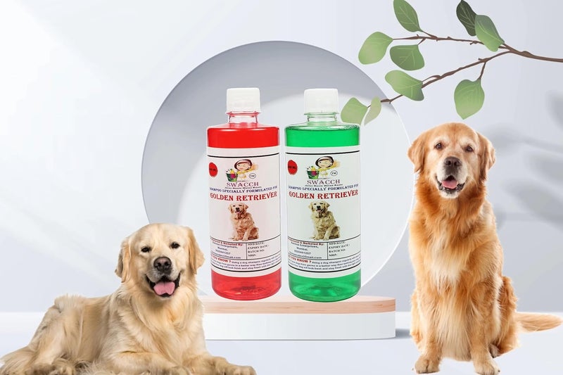 SWACCH Shampoo Specially FORMULATED for Golden Retriever 500ML Combo Pack of 2 Jasmine NEEM ALOVERA - Image 1