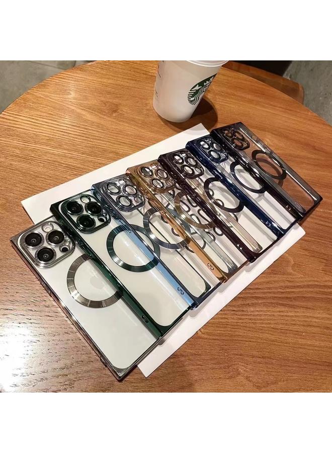 اس-توب جراب هاتف مربع Magsafe مطلي بالكهرباء من مادة TPU لهاتف iPhone 13 Pro Max - Image 2