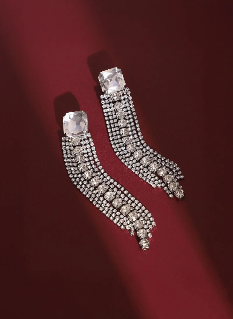 سوهي أقراط بيجو-كوادر للنساء | كريستال | حجر صناعي | إغلاق ضاغط