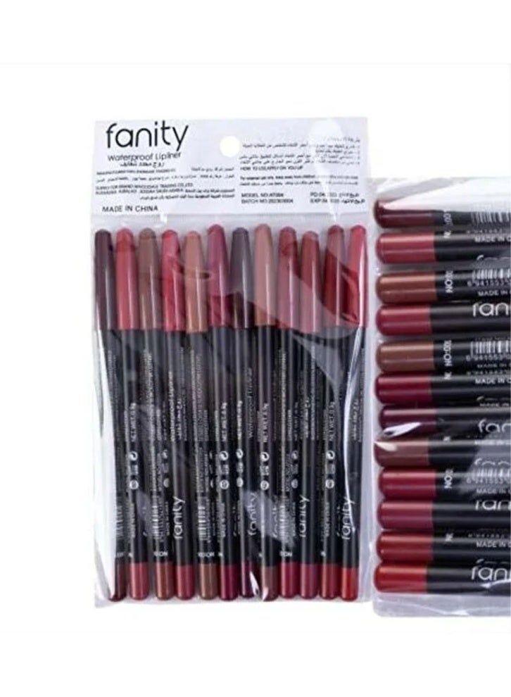 فانيتي fanity محددات شفايف 12 حبة - Image 1