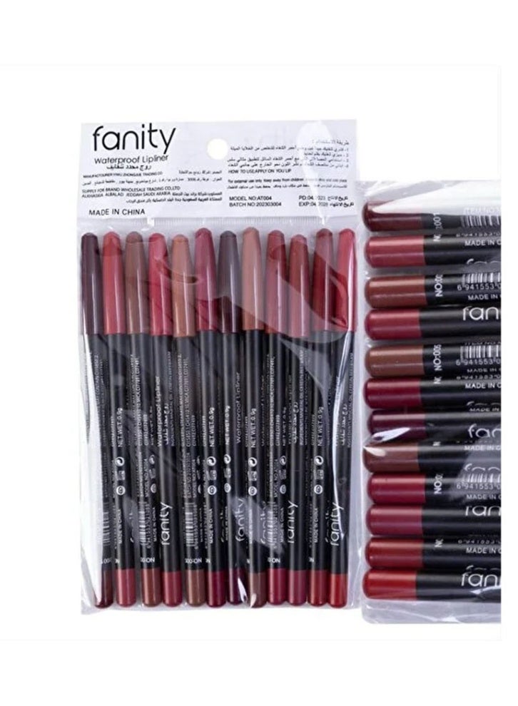فانيتي fanity محددات شفايف 12 حبة - Image 2
