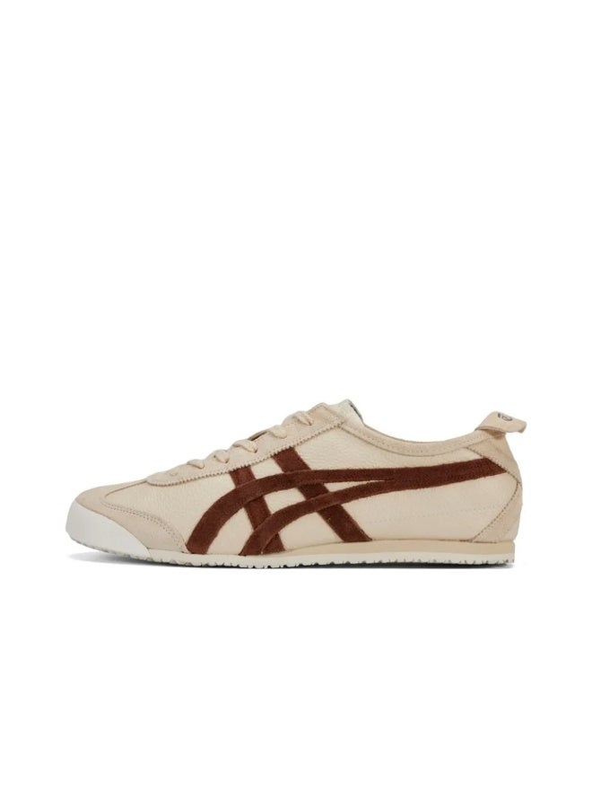 TIGER Onitsuka Tiger Mexico 66 Leather and Suede Sneakers in Beige and Brown Size37