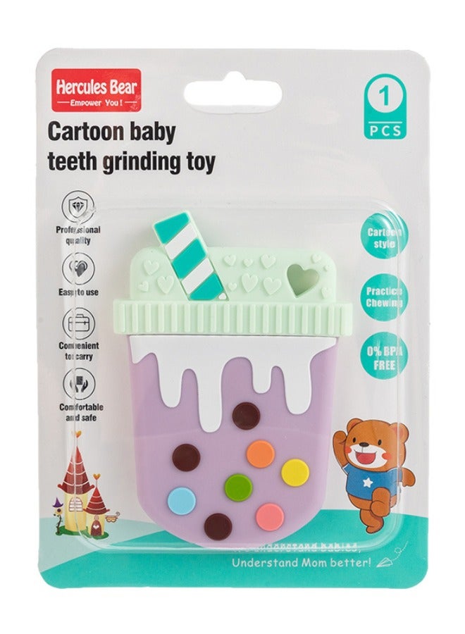 Twisoo Silicone Baby Vanila Teether – BPA-Free Chew Toy for 3-12 Months, Anti-Drop Design, Soothing Gums Relief, Safe & Durable for Boys and Girls - Image 4