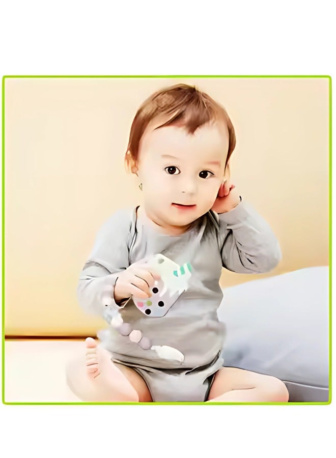 Twisoo Silicone Baby Vanila Teether – BPA-Free Chew Toy for 3-12 Months, Anti-Drop Design, Soothing Gums Relief, Safe & Durable for Boys and Girls - Image 3