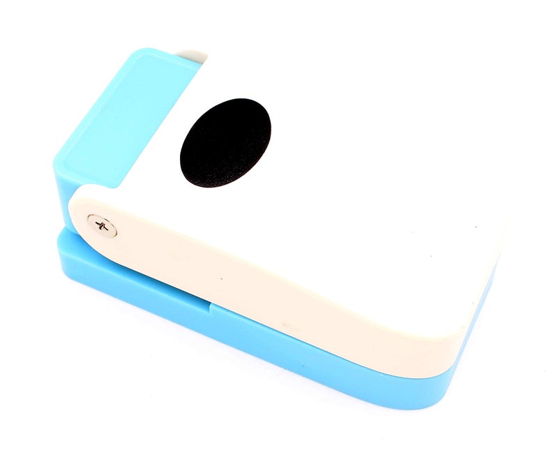 Kucaa Handmade Scrapbooking One Inch 25mm Size Craft Lever Punch Embossing Puncher Mini Fancy Punch (Oval) - Image 1