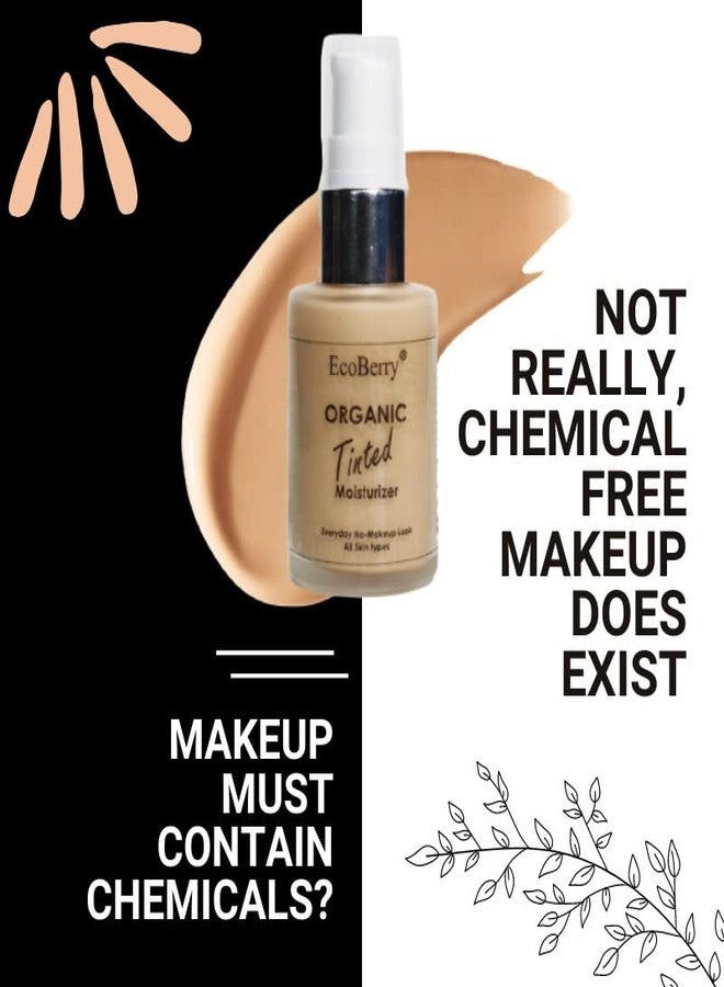 EcoBerry Organic Tinted Moisturizer | Everyday No Makeup Look | Sheer Coverage | Organic | Semi-Matte | Light Weight | Non-Comedogenic | Hypoallergenic | Natural | Handmade | Chemical Free (Light) - Image 2