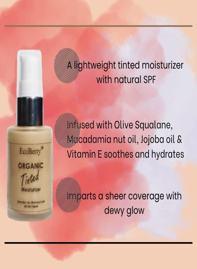 EcoBerry Organic Tinted Moisturizer | Everyday No Makeup Look | Sheer Coverage | Organic | Semi-Matte | Light Weight | Non-Comedogenic | Hypoallergenic | Natural | Handmade | Chemical Free (Light) - Image 3