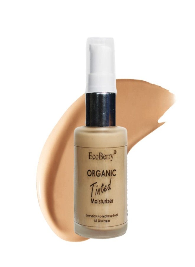 EcoBerry Organic Tinted Moisturizer | Everyday No Makeup Look | Sheer Coverage | Organic | Semi-Matte | Light Weight | Non-Comedogenic | Hypoallergenic | Natural | Handmade | Chemical Free (Light) - Image 1