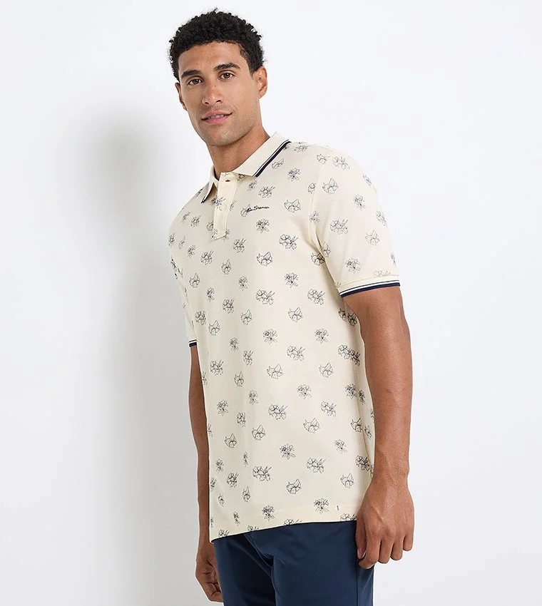 Ben Sherman  Ben Sherman Men's Short Sleeve Printed Polo Tees for Men | Best Price UAE