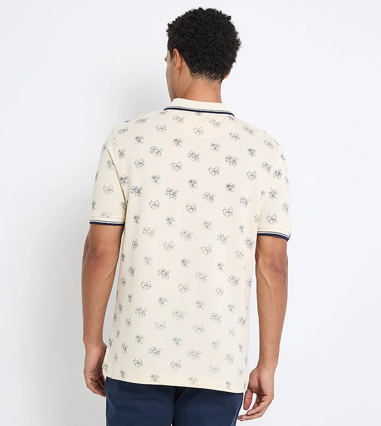 Ben Sherman  Ben Sherman Men's Short Sleeve Printed Polo Tees for Men | Best Price UAE