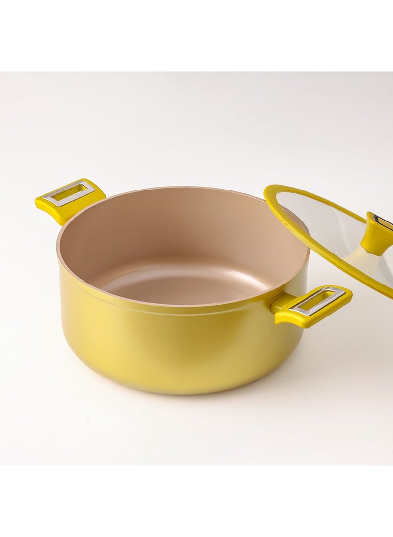 DANUBE HOME Chef’s Delight Brilliant Casserole with Lid – Premium Non-Stick PFOA Free Cooking Pot, Durable Induction Compatible Casserole Dish for Kitchen, Easy Grip Handles L28XW12.5Cm - Image 2