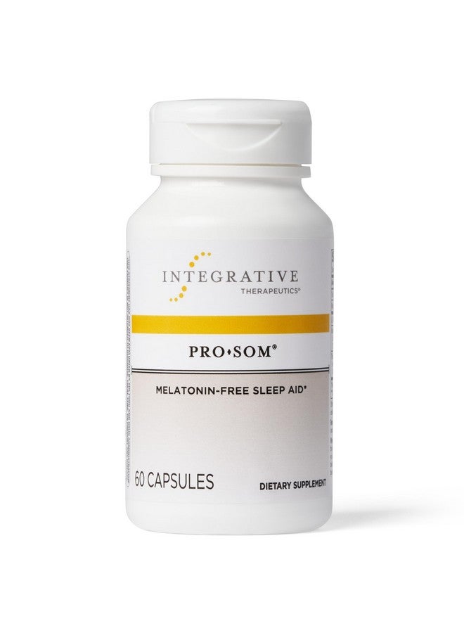 Integrative Therapeutics Pro-Som - Melatonin-Free Sleep Support* - Helps Reduce Waking After Sleep Onset* - With L-Theanine, Magnesium, Magnolia Bark and Curcumin Extract - 60 Capsules