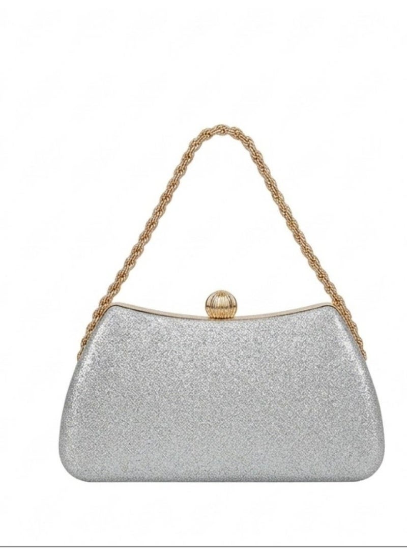 Women's handbag and crossbody bag adorned with sparkling crystal rhinestones and sequins; a perfect handbag for weddings and proms. - Image 4