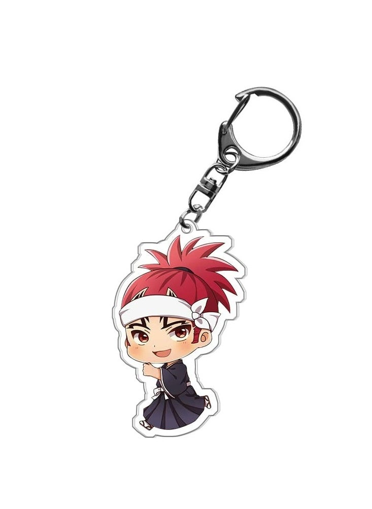 Generic - Acrylic Anime Character Keychain with Silver Chain, Bleach Style Accessory - Image 1