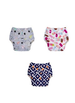 Superbottoms Basic Pack Of 3 Assorted Reusable Cloth Diaper For Babies 03 Years ; Freesize Adjustable Washable And Reusable Cloth Diaper ; Outer Shell Only ; (Without Dry Feel Pad Soaker Insert) ;  - Image 2