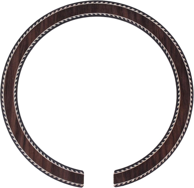 logyues Acoustic Guitar Rosewood Rosette Soundhole Decal Wooden Inlaid Rosette for B-23 Classical Guitar Parts Wood Color - Image 1