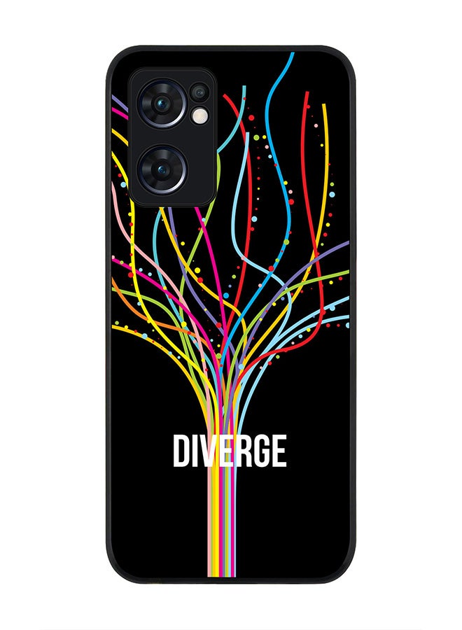 Stylizedd Rugged Black edge case for Oppo Find X5 Lite, Slim fit Soft Case Flexible Cover - Diverge (Black) - Image 1