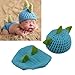 LERORO LERORO Newborn Crochet Knitted Outfit Dinosaur Hat/Pants Photography Props Costume Set Ã¯Â¼Ë†0-12 Months - Image 2