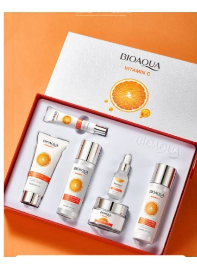 BIOAQUA - BIOAQUA 6 IN 1 GIFT BOX VITAMIN C MOISTURIZING BEAUTIFUL HYDRATING SHRINK PORE SKIN CARE SET - Image 1