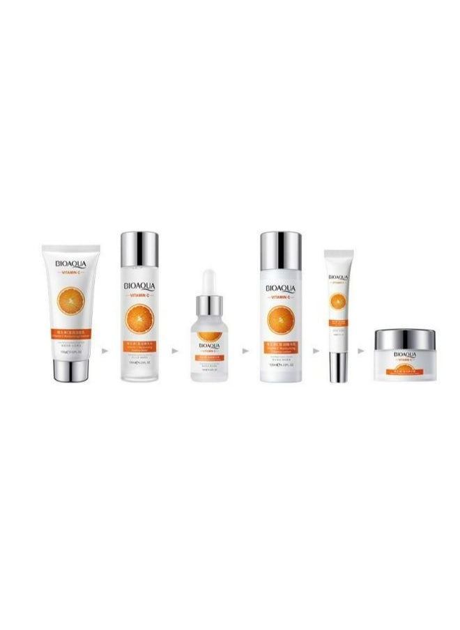 BIOAQUA - BIOAQUA 6 IN 1 GIFT BOX VITAMIN C MOISTURIZING BEAUTIFUL HYDRATING SHRINK PORE SKIN CARE SET - Image 1