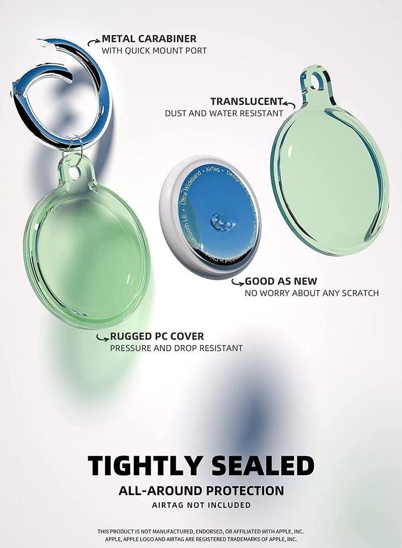 [4 Pack] Airtag Keychain for Apple Air Tag Holder IPX8 Waterproof Drop Shockproof Protective Cover Case Scratch Resistant for Pets, Dog, Keys, Cat, Luggage - Image 3