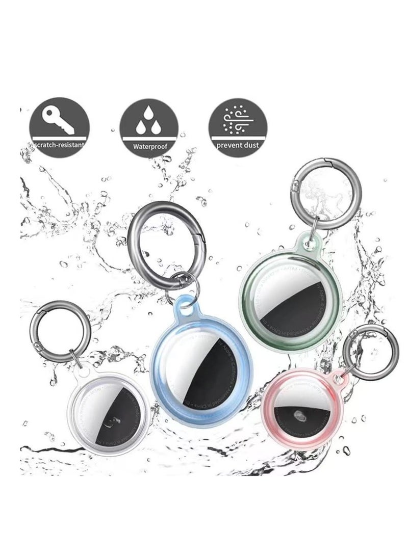 [4 Pack] Airtag Keychain for Apple Air Tag Holder IPX8 Waterproof Drop Shockproof Protective Cover Case Scratch Resistant for Pets, Dog, Keys, Cat, Luggage - Image 4