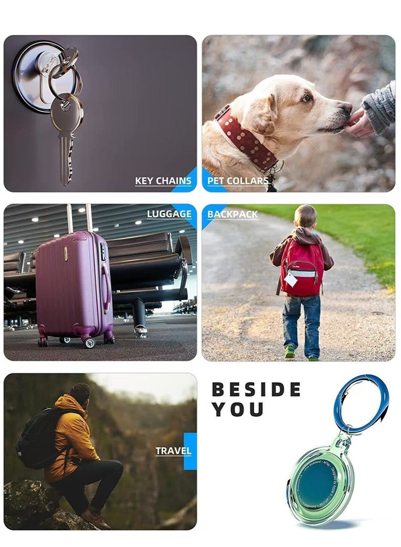 [4 Pack] Airtag Keychain for Apple Air Tag Holder IPX8 Waterproof Drop Shockproof Protective Cover Case Scratch Resistant for Pets, Dog, Keys, Cat, Luggage - Image 5