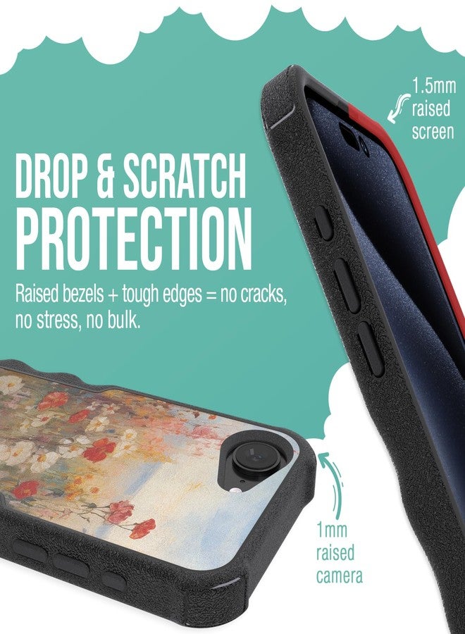 Smartish® iPhone 16e Protective MagSafe Case - Gripzilla [Rugged + Tough] Magnetic Heavy Duty Grip Armored Slim Cover w/Drop Tested Protection for Apple iPhone 16e 2025 - Wildflower Fields - Image 4