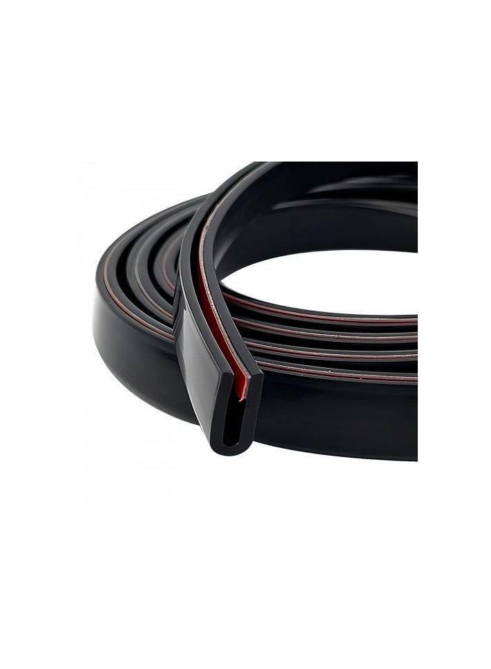 Self-Adhesive U-Shape Rubber Edge Protection Strip – Anti-Collision Seal Trim for Car Doors, Cabinets, Metal Edges, Furniture – Black - Image 1