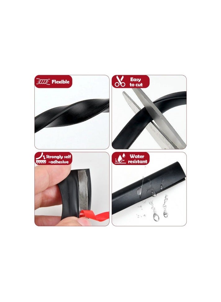 Self-Adhesive U-Shape Rubber Edge Protection Strip – Anti-Collision Seal Trim for Car Doors, Cabinets, Metal Edges, Furniture – Black - Image 4