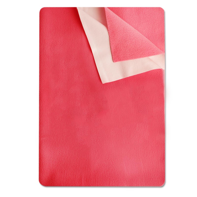 IMPROVUS Instadry Anti-Piling Fleece Extra Absorbent Quick Dry Sheet for New Born Babies, Cotton Bed Protector Mattress, Reusable Waterproof Baby Cot Sheet for Toddler Infant (Pink - Pack of 2) - Image 2