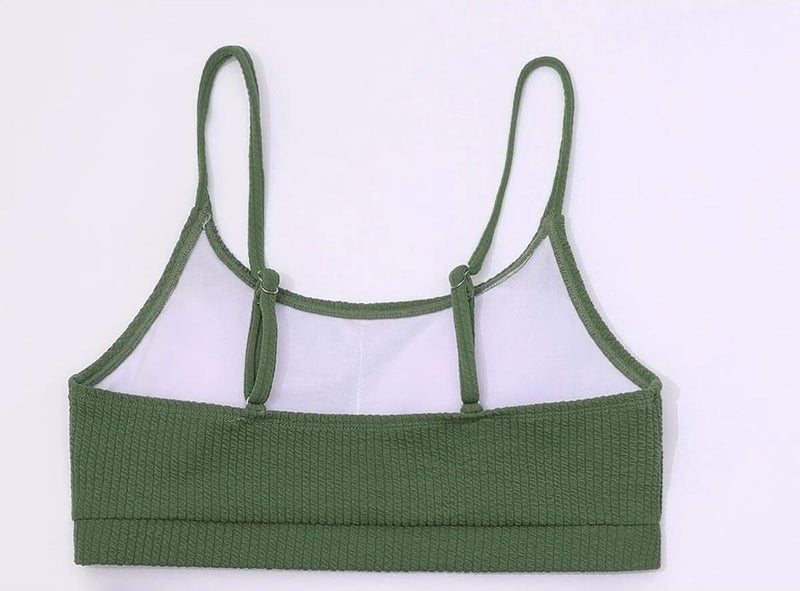 Angelsin High Waist Special Fabric Tankini Bikini Top  - Image 4