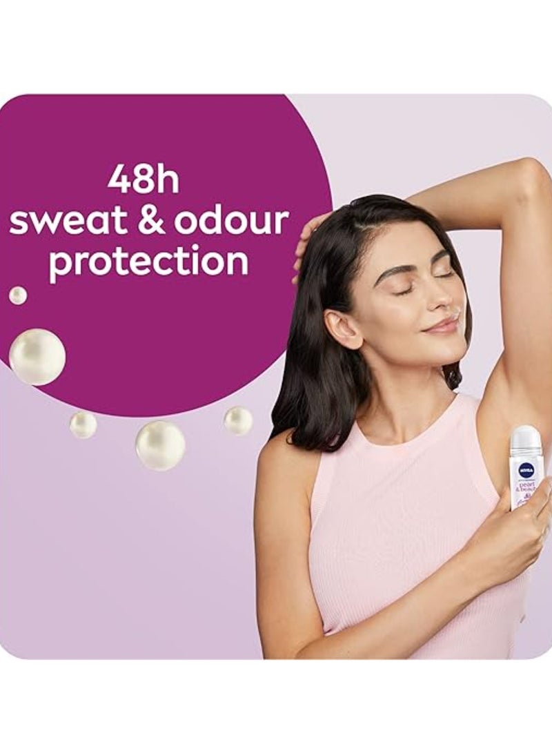 Nivea Nivea Antiperspirant For Women Roll on Pearl & Beauty 50 Ml  - Image 3