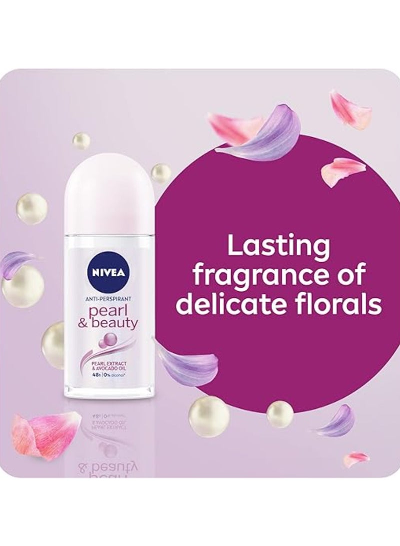 Nivea Nivea Antiperspirant For Women Roll on Pearl & Beauty 50 Ml  - Image 5