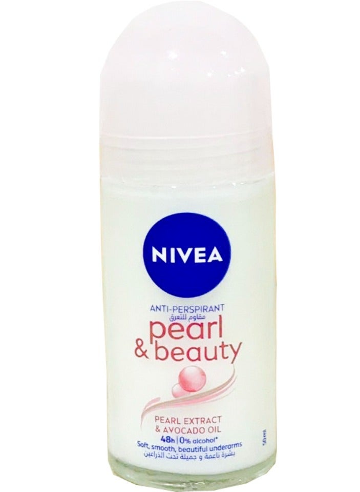 Nivea Nivea Antiperspirant For Women Roll on Pearl & Beauty 50 Ml  - Image 1