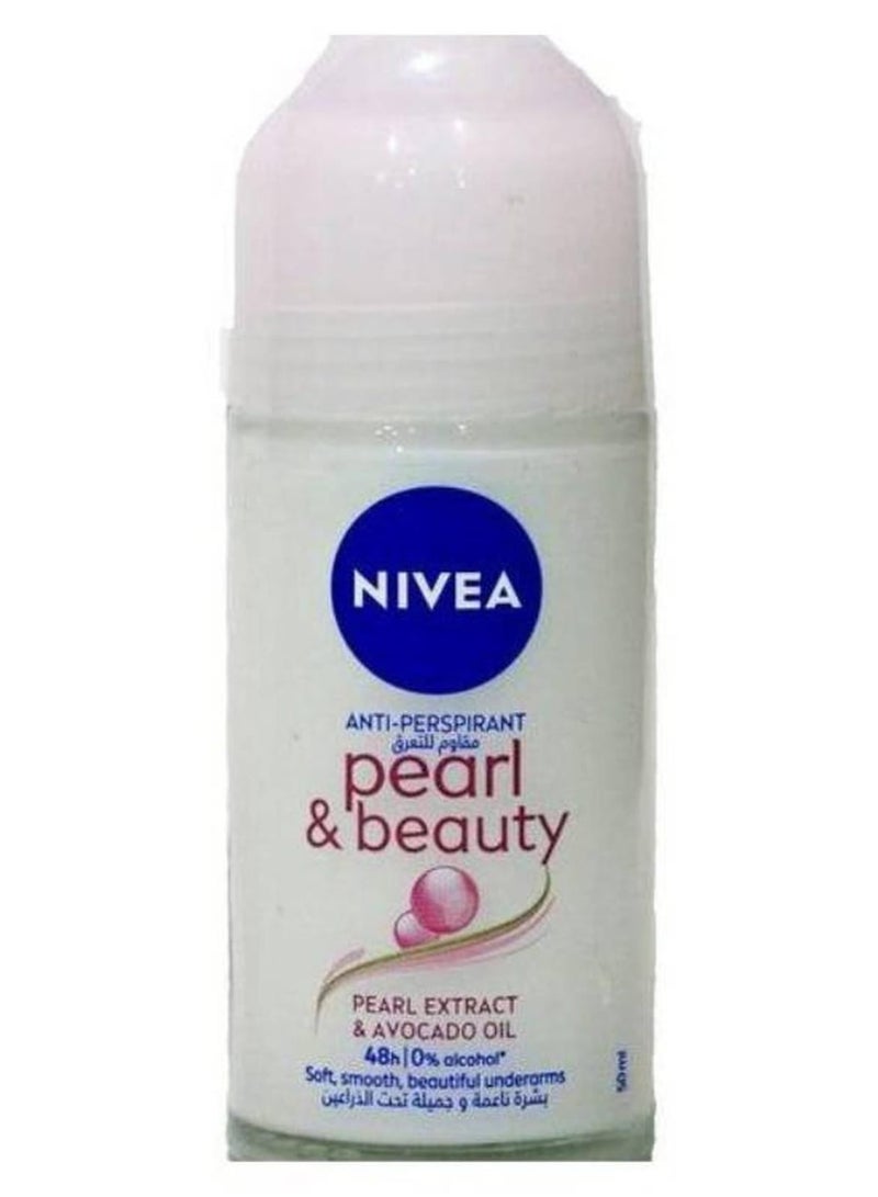 Nivea Deodorant Roll On Pearl & Beauty 50 Ml (Packaging may vary) - Image 1